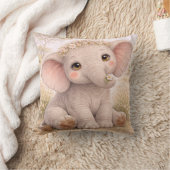 Coussin Jolie éléphant bébé Nursery Neutre (Couverture)