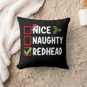 Coussin Jolie Famille Roux Méchante Liste de Noël Correspo