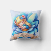 Coussin Jolie Fée Endormie Rêves Suaves Floraux Fantaisist (Verso)