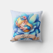 Coussin Jolie Fée Endormie Rêves Suaves Floraux Fantaisist (Recto)