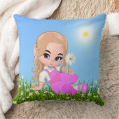 Coussin Jolie Fée & Fleurs de Pâquerette  (Couverture)