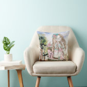 Coussin Jolie fille Boss sur Scooter Nom personnalisé (Chaise)