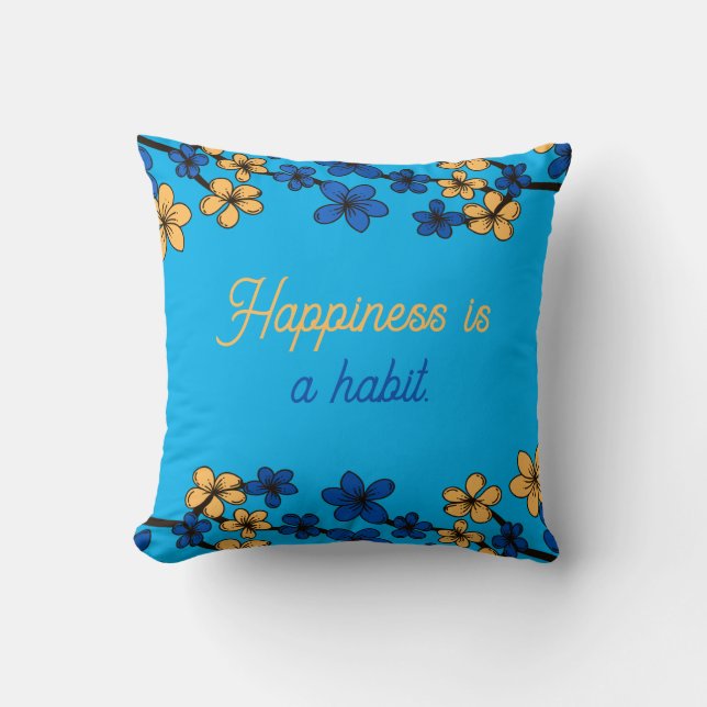 Coussin Jolie Fleur Bleue (Recto)