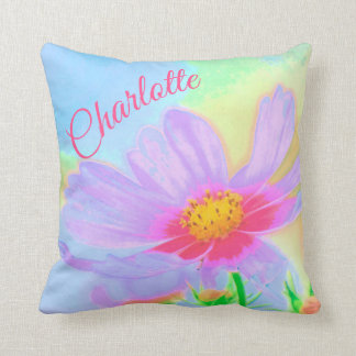 Coussin Jolie Fleur d'Aster Rose