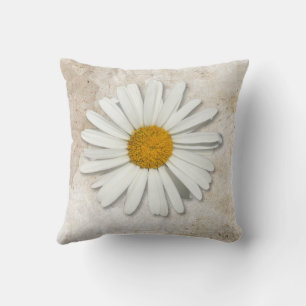 Coussin Jolie Fleur de marguerite Blanche - Mode Florale