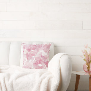 Coussin Jolie Florale Rose Blanc