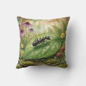 Coussin Jolie fourmi sur une feuille Petits insectes  (Verso)
