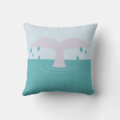 Coussin Jolie illustration graphique simple de baleine sau (Verso)