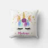 Coussin Jolie licorne florale (Recto)