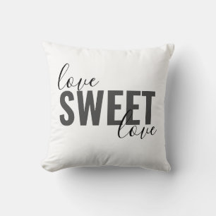 Coussin jolie LOVE SWEET LOVE typographie