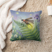 Coussin Jolie luciole et fleurs Petits insectes (Couverture)