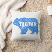 Coussin Jolie maman ours bleu scintillant design pour elle (Couverture)