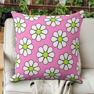 Coussin Jolie marguerite de dessin animé