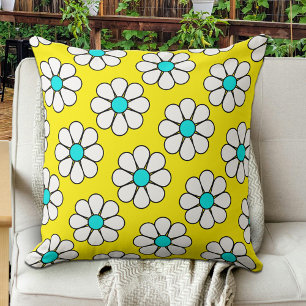 Coussin Jolie marguerite de dessin animé