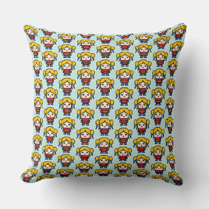 Coussin Jolie mauvaise fille pixelisée