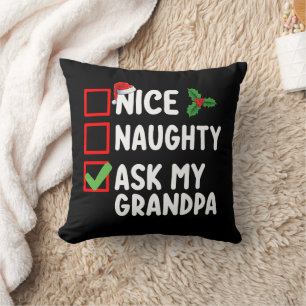 Coussin Jolie méchant demande à mon grand-père liste de No