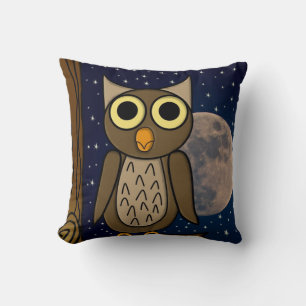 Coussin Jolie œuvre d'art d'oiseau de la forêt