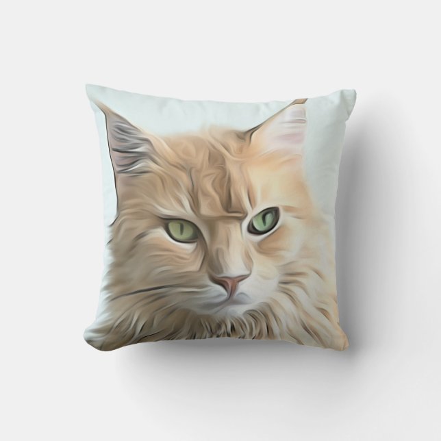 Coussin Jolie oeuvre de chat (Recto)