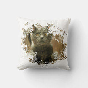 Coussin Jolie oeuvre de chat