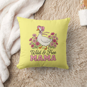 Coussin Jolie oie sauvage libre Maman 