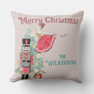 Coussin Jolie Parties scintillant rose & Nutcracker Turquo