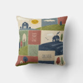 Coussin Jolie patchwork de ferme rustique de campagne (Verso)