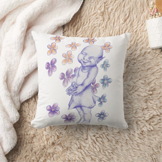 Coussin Jolie petite fille elfe timide (Couverture)