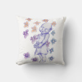 Coussin Jolie petite fille elfe timide (Recto)