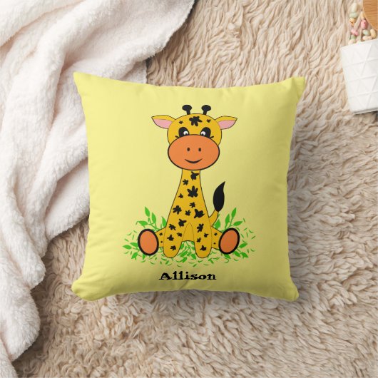 Coussin Jolie petite girafe pour enfants (Couverture)
