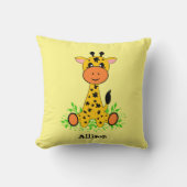 Coussin Jolie petite girafe pour enfants (Recto)