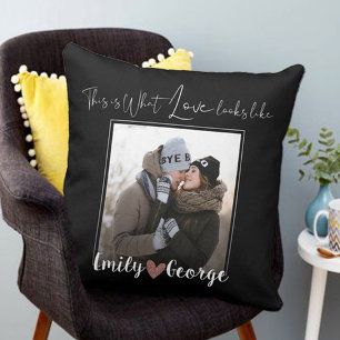 Coussin Jolie Photo Tendance Noir et Blanc Citation d'Amou
