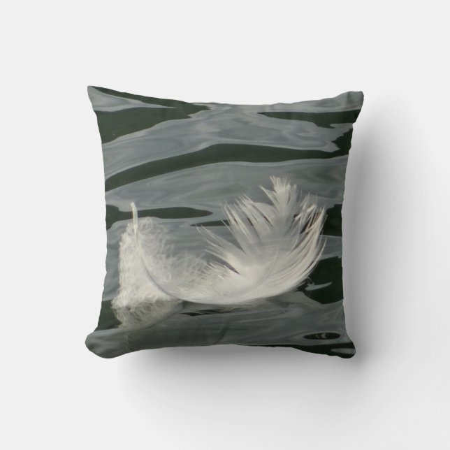 Coussin Jolie plume blanche (Recto)