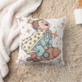 Coussin Jolie Princesse Astronaute Bébé Fusée Art Spatial (Couverture)