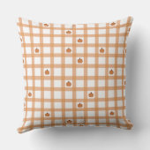Coussin Jolie princesse bébé au gingham de citrouille (Verso)