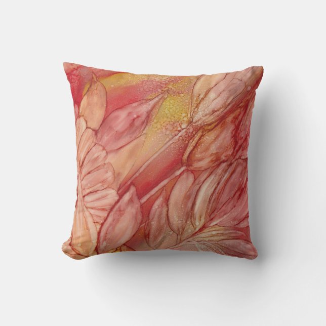 Coussin Jolie rose et jaune (Recto)