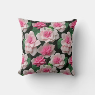 Coussin Jolie rose rose rose rose rose roses dahlias pies
