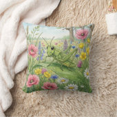 Coussin Jolie sauterelle et fleurs Petits insectes (Couverture)