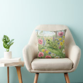 Coussin Jolie sauterelle et fleurs Petits insectes (Chaise)
