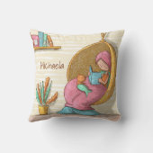 Coussin Jolie sirène avec coin lecture de chat (Verso)