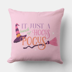 Coussin Jolie sorcière rose Hocus Pocus Halloween Casquett