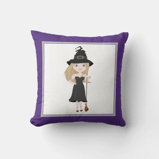 Coussin Jolie sorcière violette (Recto)