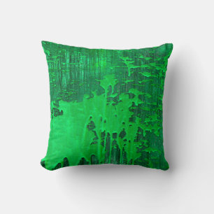 Coussin Jolie surface verte ancienne avec la texture des g