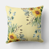 Coussin Jolie Tournesol Bois Animaux Fille Nourriture Déco (Verso)