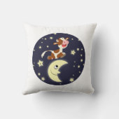 Coussin Jolie vache caricaturée sautillant au-dessus du Co (Verso)