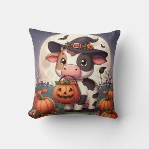 Coussin Jolie vache sorcière Halloween