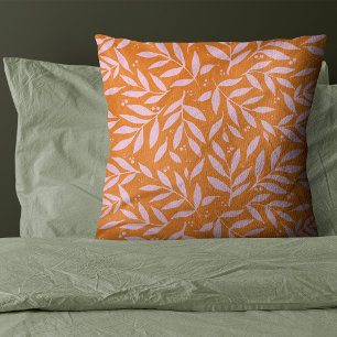 Coussin Jolies branches - orange et rose