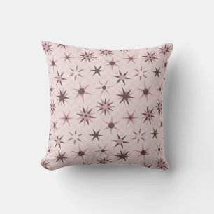 Coussin Jolies étoiles géométriques roses - motif.