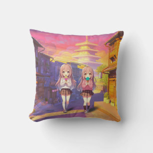 Coussin Jolies filles de glace d'anime