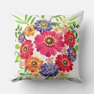 Coussin Jolies fleurs colorées