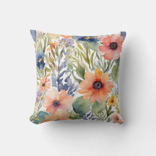 Coussin Jolies fleurs de pêche